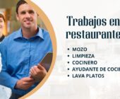 Se solicita personal para restaurante en distintas áreas